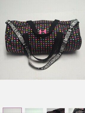 ❤️UNDER ARMOUR Polka Dot Nylon Foldable Travel Duffle Bag